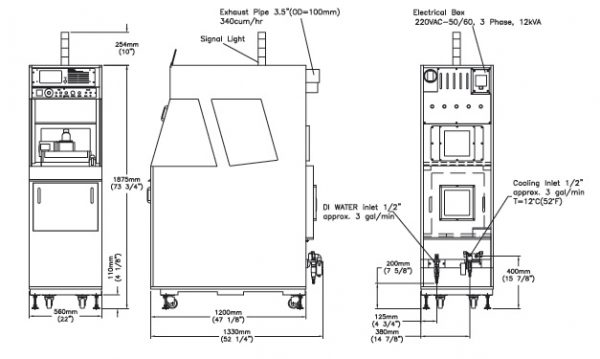 SA-1B dimensional schematic